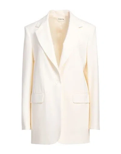 P.a.r.o.s.h P. A.r. O.s. H. Woman Blazer Cream Size M Virgin Wool, Elastane In White