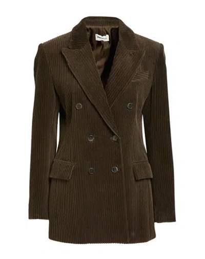 P.a.r.o.s.h P. A.r. O.s. H. Woman Blazer Dark Green Size M Cotton In Brown