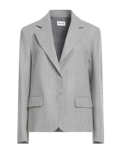 P.a.r.o.s.h P. A.r. O.s. H. Woman Blazer Grey Size L Virgin Wool, Cashmere, Elastane In Gray