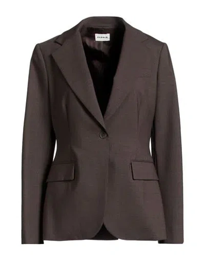 P.a.r.o.s.h P. A.r. O.s. H. Woman Blazer Lead Size L Virgin Wool, Elastane In Gray