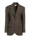 P.a.r.o.s.h Green Single-breasted Stretch Wool Blazer In Green