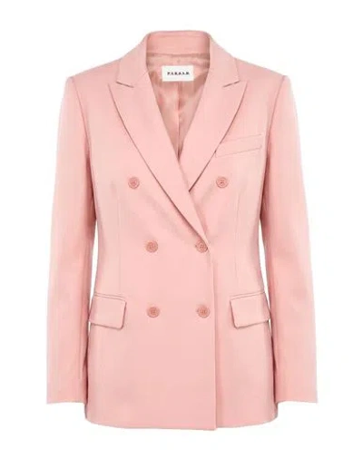 P.a.r.o.s.h P. A.r. O.s. H. Woman Blazer Pink Size M Virgin Wool, Elastane In Animal Print