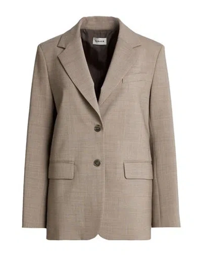 P.a.r.o.s.h P. A.r. O.s. H. Woman Blazer Taupe Size L Virgin Wool, Elastane In Brown