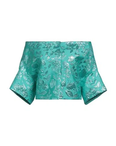 P.A.R.O.S.H P. A.R. O.S. H. WOMAN BLAZER TURQUOISE SIZE S POLYESTER, POLYAMIDE, METALLIC FIBER