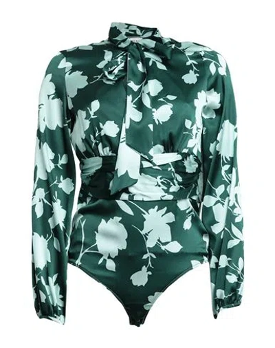 P.a.r.o.s.h P. A.r. O.s. H. Woman Bodysuit Emerald Green Size S Silk, Elastane