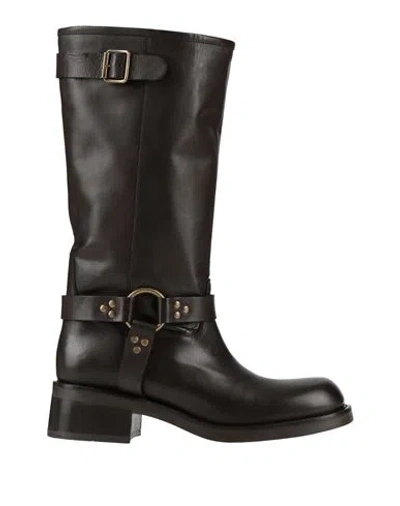 P.a.r.o.s.h P. A.r. O.s. H. Woman Boot Dark Brown Size 6 Calfskin