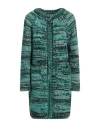 P.a.r.o.s.h P. A.r. O.s. H. Woman Coat Turquoise Size S Wool, Acrylic, Alpaca Wool, Mohair Wool, Polyamide In Blue