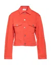 P.a.r.o.s.h Denim Outerwear In Orange
