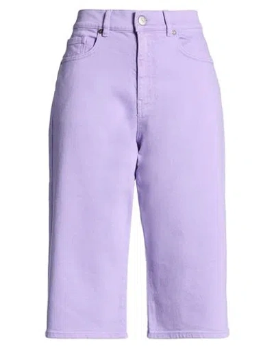 P.a.r.o.s.h P. A.r. O.s. H. Woman Denim Shorts Lilac Size M Cotton, Elastane In Purple