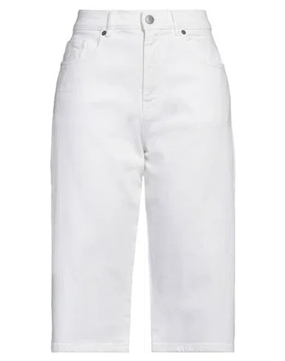 P.a.r.o.s.h P. A.r. O.s. H. Woman Denim Shorts White Size M Cotton, Elastane
