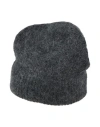 P.a.r.o.s.h P. A.r. O.s. H. Woman Hat Charcoal Size S Mohair Wool, Polyamide, Wool In Gray