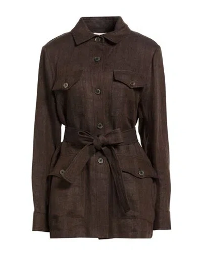 P.a.r.o.s.h P. A.r. O.s. H. Woman Jacket Chocolate Brown Size M Linen