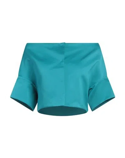 P.A.R.O.S.H P. A.R. O.S. H. WOMAN JACKET TURQUOISE SIZE L POLYESTER