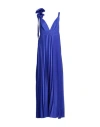 P.a.r.o.s.h P. A.r. O.s. H. Woman Maxi Dress Bright Blue Size M Polyester In Blue