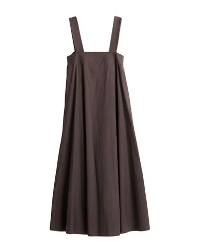 P.a.r.o.s.h P. A.r. O.s. H. Woman Maxi Dress Dark Brown Size L Cotton
