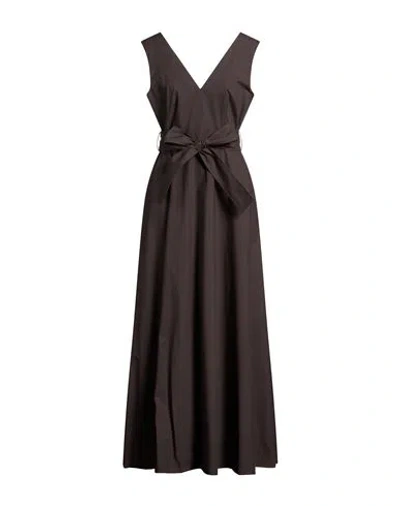 P.a.r.o.s.h P. A.r. O.s. H. Woman Maxi Dress Dark Brown Size M Cotton