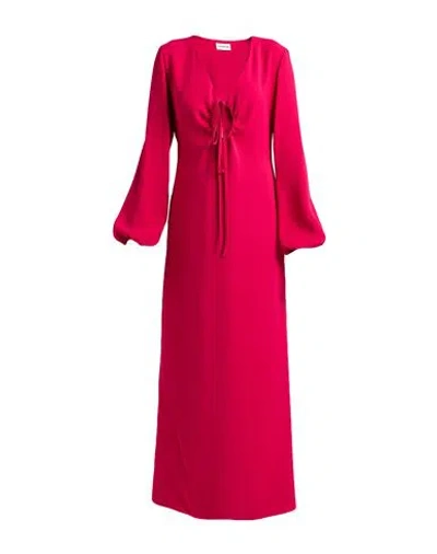 P.a.r.o.s.h P. A.r. O.s. H. Woman Maxi Dress Fuchsia Size Xxl Polyester In Blue