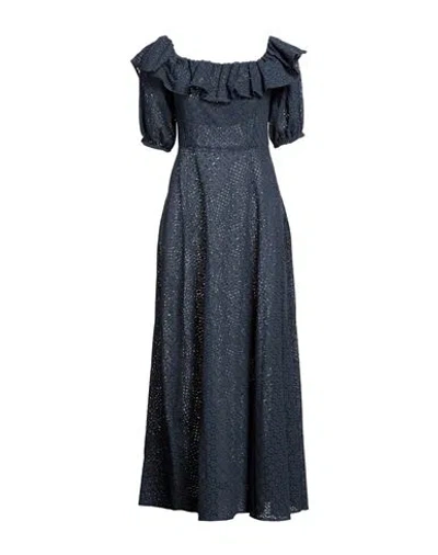 P.a.r.o.s.h P. A.r. O.s. H. Woman Long Dress Navy Blue Size Xs Cotton