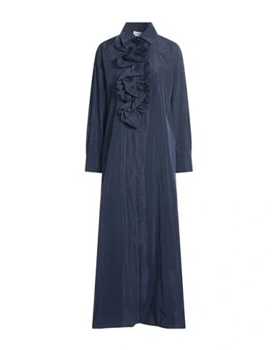 P.a.r.o.s.h P. A.r. O.s. H. Woman Maxi Dress Navy Size M Polyester In Blue