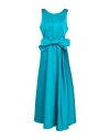 P.a.r.o.s.h P. A.r. O.s. H. Woman Maxi Dress Turquoise Size L Polyester In Blue