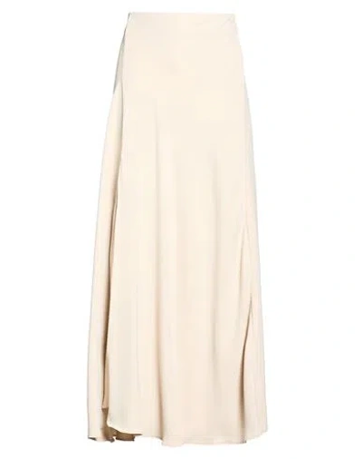 P.a.r.o.s.h P. A.r. O.s. H. Woman Maxi Skirt Cream Size L Polyester In White