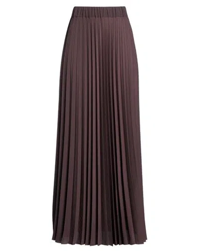 P.a.r.o.s.h P. A.r. O.s. H. Woman Maxi Skirt Dark Brown Size M Polyester