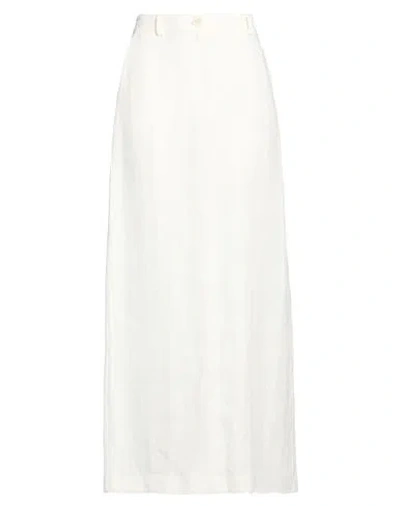 P.a.r.o.s.h P. A.r. O.s. H. Woman Maxi Skirt White Size S Linen