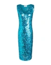 P.a.r.o.s.h Sleeveless Sequinned Midi Dress In Blue