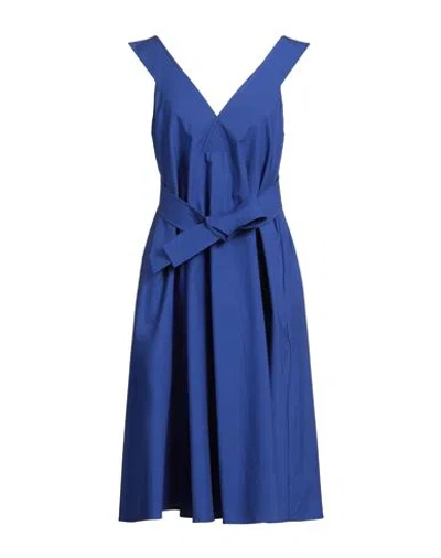 P.a.r.o.s.h P. A.r. O.s. H. Woman Midi Dress Blue Size L Cotton