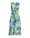 P.a.r.o.s.h P. A.r. O.s. H. Woman Midi Dress Blue Size L Silk In Blue