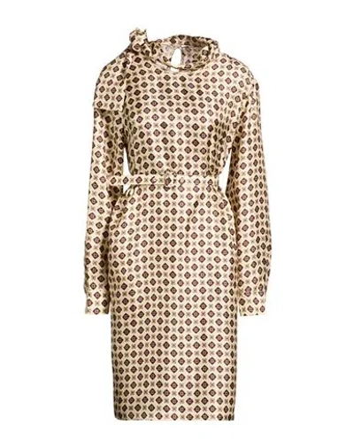 P.a.r.o.s.h P. A.r. O.s. H. Woman Midi Dress Cream Size L Silk In White