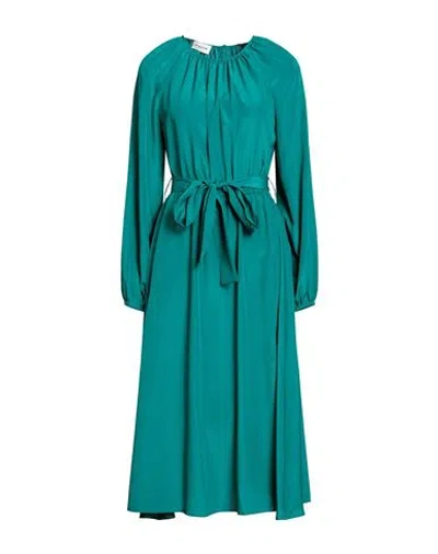 P.a.r.o.s.h P. A.r. O.s. H. Woman Midi Dress Emerald Green Size L Polyester
