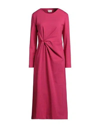 P.a.r.o.s.h P. A.r. O.s. H. Woman Midi Dress Fuchsia Size Xl Polyamide, Elastane In Pink