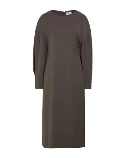 P.a.r.o.s.h P. A.r. O.s. H. Woman Midi Dress Grey Size L Polyester In Gray