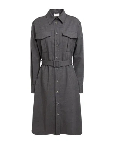 P.a.r.o.s.h P. A.r. O.s. H. Woman Midi Dress Lead Size L Virgin Wool, Elastane In Grey