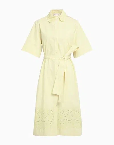 P.a.r.o.s.h P. A.r. O.s. H. Woman Midi Dress Pastel Yellow Size S Cotton