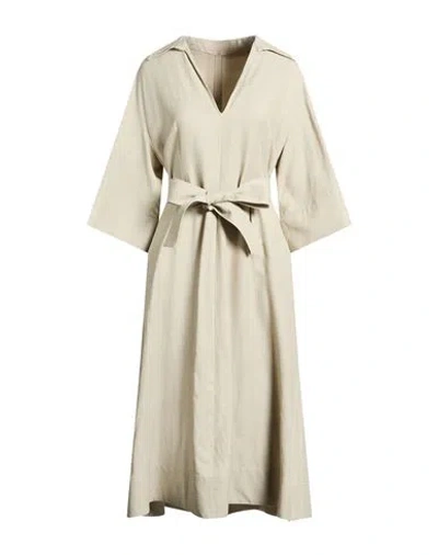 P.a.r.o.s.h P. A.r. O.s. H. Woman Midi Dress Sage Green Size Xs Viscose, Linen