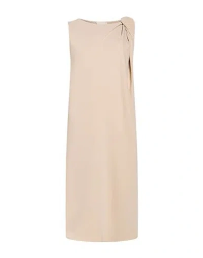 P.a.r.o.s.h P. A.r. O.s. H. Woman Midi Dress Sand Size S Polyester In Beige
