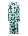 P.a.r.o.s.h P. A.r. O.s. H. Woman Midi Dress Turquoise Size Xxl Silk, Elastane In Blue
