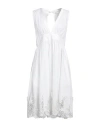 P.a.r.o.s.h P. A.r. O.s. H. Woman Midi Dress White Size L Cotton, Polyester