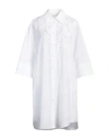 P.a.r.o.s.h Canyox Lace Embroidery Shirt Dress In White