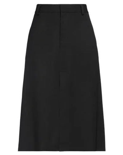 P.a.r.o.s.h P. A.r. O.s. H. Woman Midi Skirt Black Size Xs Virgin Wool, Elastane