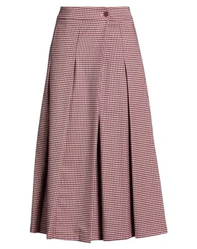 P.a.r.o.s.h P. A.r. O.s. H. Woman Midi Skirt Blush Size M Virgin Wool, Elastane In Pink