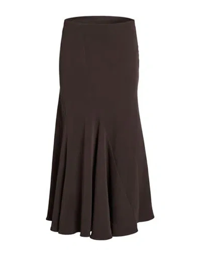 P.a.r.o.s.h P. A.r. O.s. H. Woman Midi Skirt Chocolate Brown Size M Polyester
