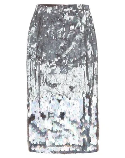 P.a.r.o.s.h P. A.r. O.s. H. Woman Midi Skirt Grey Size L Polyamide, Elastane, Pvc - Polyvinyl Chloride In Gray
