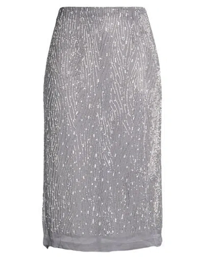 P.a.r.o.s.h P. A.r. O.s. H. Woman Midi Skirt Grey Size M Viscose In Gray