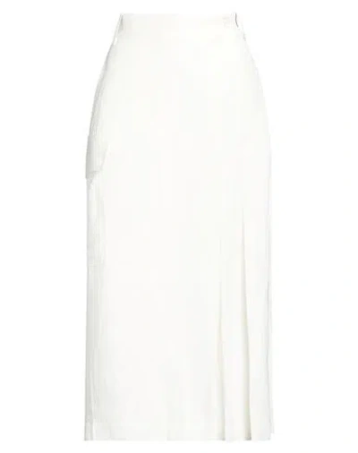 P.a.r.o.s.h P. A.r. O.s. H. Woman Midi Skirt Ivory Size S Viscose, Linen In White
