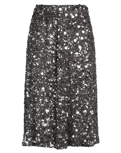 P.a.r.o.s.h P. A.r. O.s. H. Woman Midi Skirt Lead Size M Viscose, Pvc - Polyvinyl Chloride In Grey