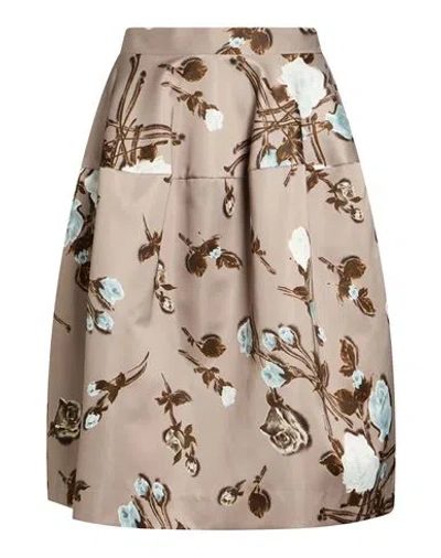 P.a.r.o.s.h P. A.r. O.s. H. Woman Midi Skirt Taupe Size M Polyester In Gray