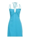 P.a.r.o.s.h P. A.r. O.s. H. Woman Mini Dress Azure Size S Polyester, Elastane In Blue